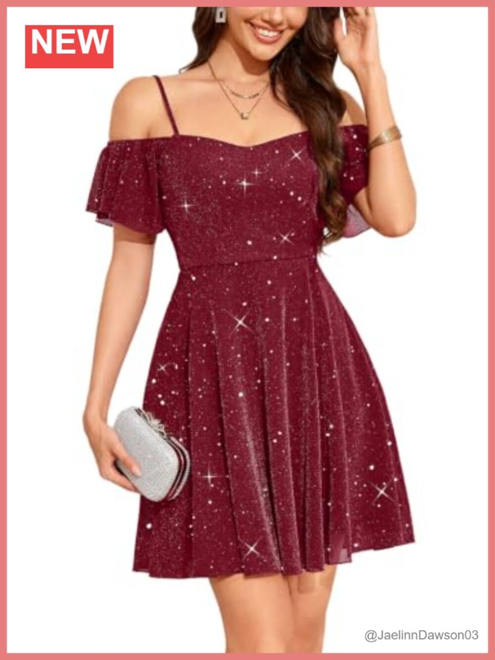 Sparkly Sequin Off-Shoulder Short Cocktail Party Dress